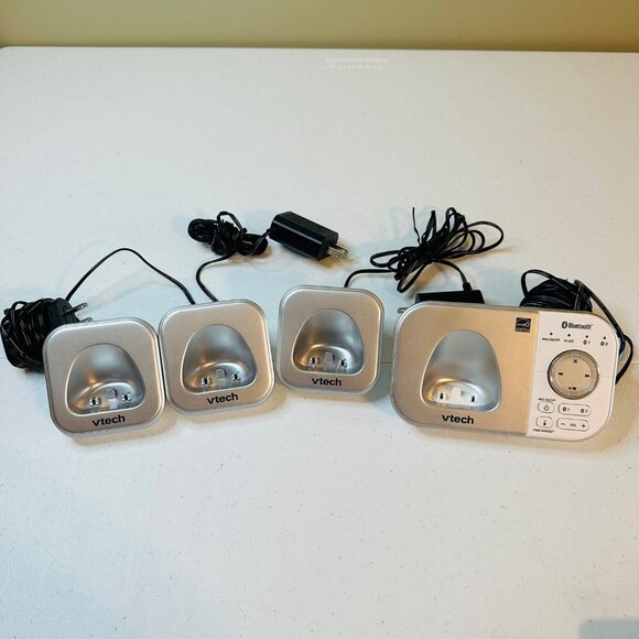VTech Bluetooth Cordless telephones 4 handsets answering machine connect to cell - Picture 10 of 12